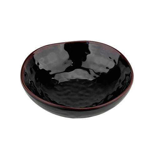 Thunder Group 3708TM 38.5 Oz 8 Inch Asian Tenmoku Round Melamine Wave Soup Bowl, DZ