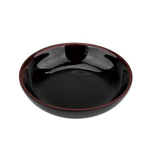 Thunder Group 3955TM 9 Oz 5.5 Inch Asian Tenmoku Round Melamine Flat Bowl, DZ