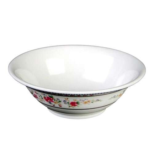 Thunder Group 5108AR 34 Oz 8 Inch Asian Rose Melamine Round Deep Bowl, DZ