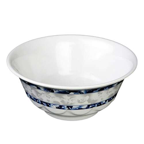 Thunder Group 5275DL 34 Oz 7.25 Inch Diameter Asian Blue Dragon Melamine Scalloped Bowl, DZ