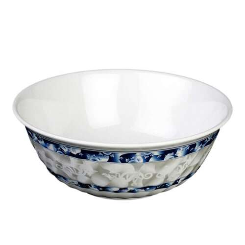 Thunder Group 5306DL 21 Oz 6 Inch Diameter Asian Blue Dragon Melamine Swirl Bowl, DZ