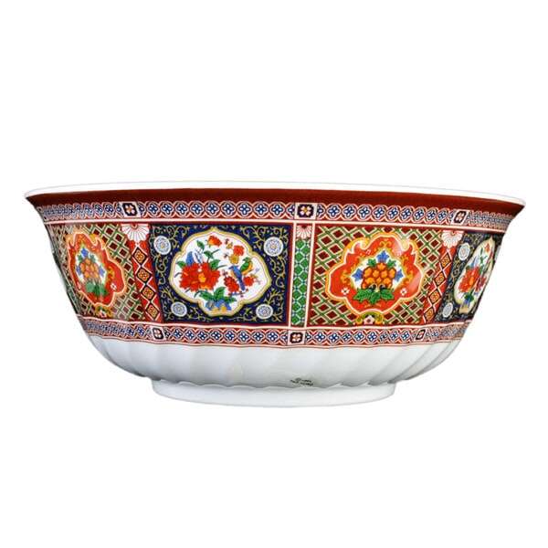 Thunder Group 5306TP 21 Oz 6 Inch Asian Peacock Melamine Round Swirl Bowl, DZ