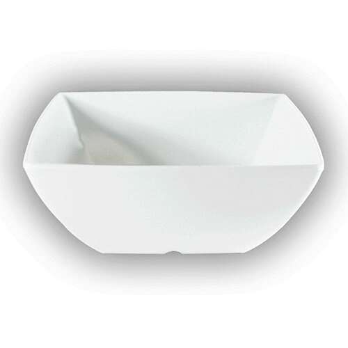 Thunder Group 69004WT 8 Oz 3.8 Inch Western Classic White Melamine Square Bowl, DZ