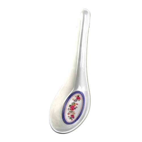Thunder Group 7003AR.75 Oz 5.63 x 1.63 Inch Asian Rose Melamine Won Ton Soup Spoon, DZ