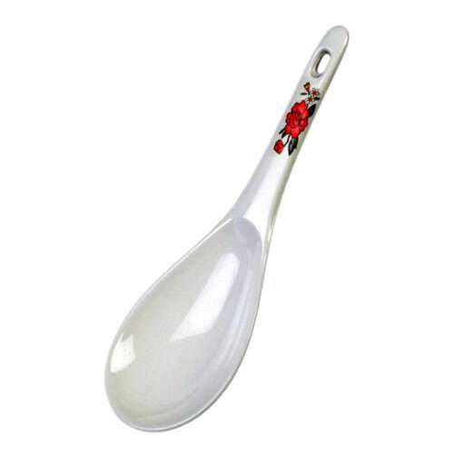 Thunder Group 7005TL 1.5 Oz 8.25x2.75-Inch Asian Melamine White Thailand Rice Ladle, DZ