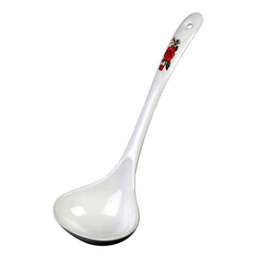 Thunder Group 7006TL 2.5 Oz 9.75x3.375-Inch Asian Melamine White Thailand Soup Ladle, DZ