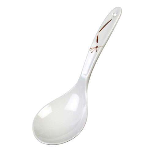Thunder Group 7008BO 1.5 Oz 9x3-Inch Asian Melamine White Bamboo Rice Ladle, DZ