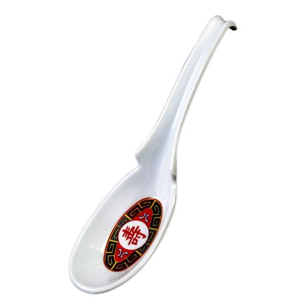 - 7100TR 1 Oz 6.25 x 1.75 Inch Asian Longevity Melamine Soup Spoon, DZ