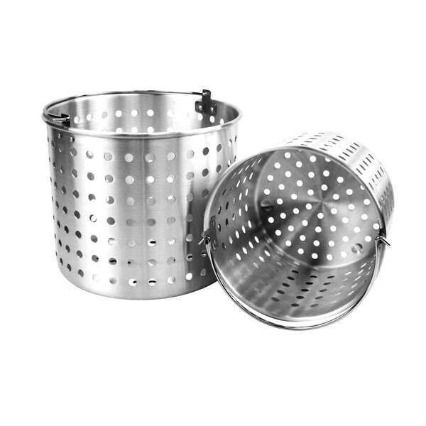 Thunder Group ALSKBK003, 20-Quart Aluminum Cylindrical Steamer Basket for ALSKSP004
