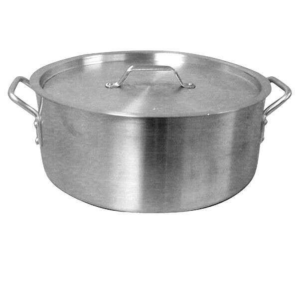 Thunder Group ALSKBP003, 14-Quart Aluminum Brazier Pot With Lid