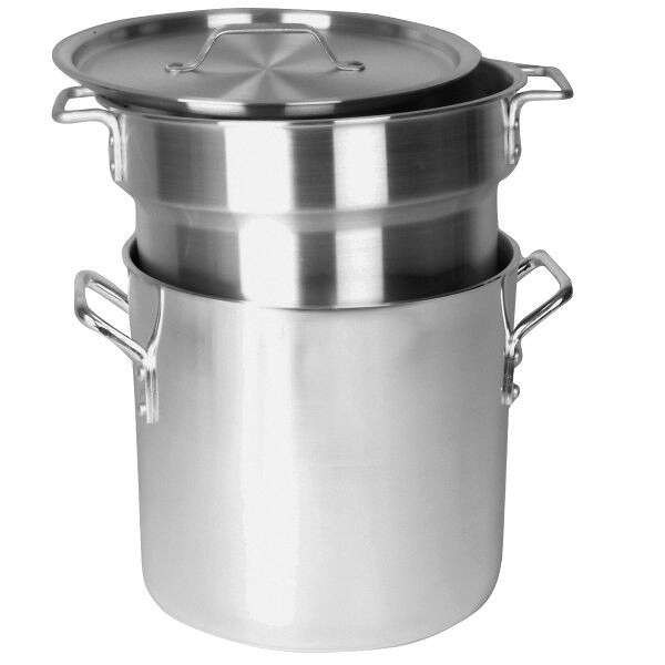 Thunder Group ALSKDB004, 20-Quart Double Aluminum Boiler With Cover