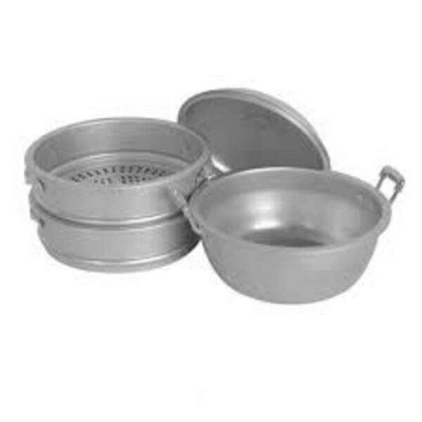 - ALST007, 15x20.25-inch Aluminum Steamer Set of Lid, Steamer & Bottom, SET