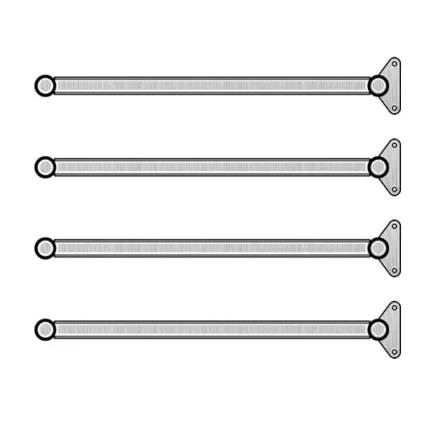 Thunder Group CMSC0024K, 24" Security Cage Supporting Bar, Fits 2436/2448/2460, Set of 4