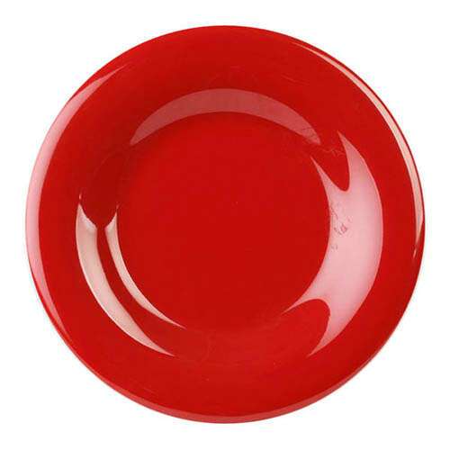- CR006PR 6.5 Inch Western Red Wide Rim Melamine Plate, DZ