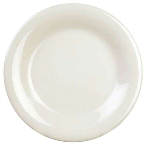 Thunder Group CR009V 9.25 Inch Western Ivory Wide Rim Melamine Plate, DZ