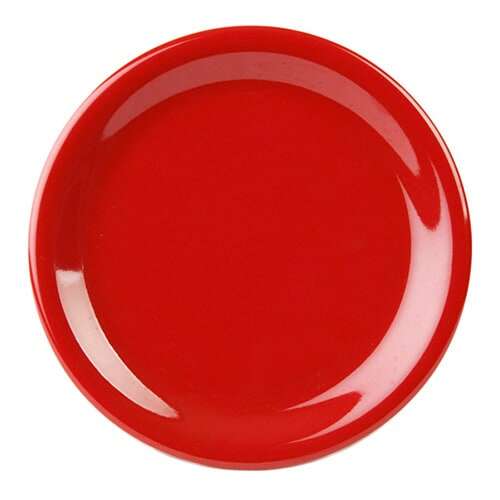 Thunder Group CR107PR 7.25 Inch Western Red Narrow Rim Melamine Plate, DZ