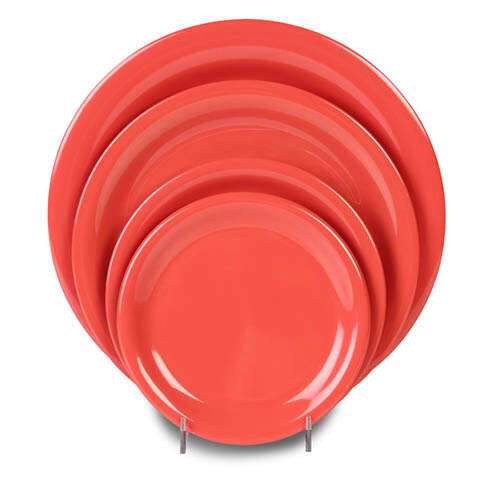 Thunder Group CR107RD 7.25 Inch Western Orange Narrow Rim Melamine Plate, DZ