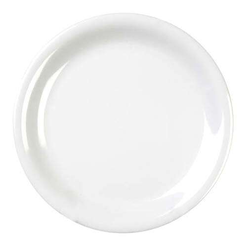 Thunder Group CR110W 10.5 Inch Western White Narrow Rim Melamine Plate, DZ
