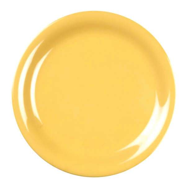 Thunder Group CR110YW 10.5 Inch Western Yellow Narrow Rim Melamine Plate, DZ