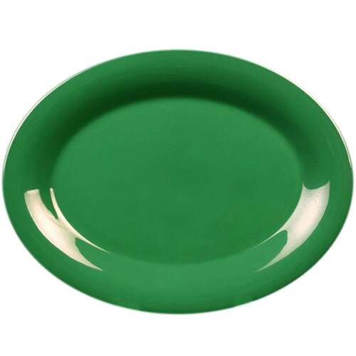 Thunder Group CR209GR 9.5 x 7.25 Inch Western Green Melamine Platter, DZ