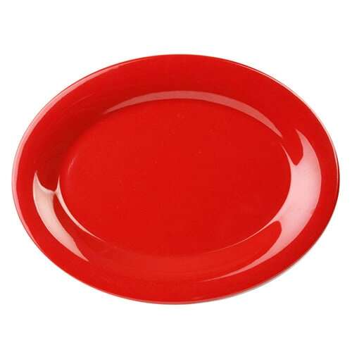 Thunder Group CR209PR 9.5 x 7.25 Inch Western Red Melamine Platter, DZ