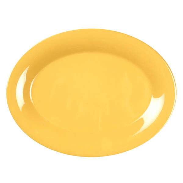 Thunder Group CR213YW 13.5 x 10.5 Inch Western Yellow Melamine Platter, DZ