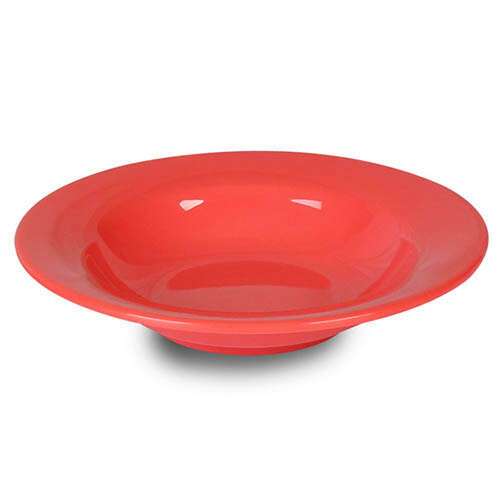Thunder Group CR5077RD 8 Oz 7.75 Inch Western Orange Melamine Wide Rim Salad Bowl, DZ