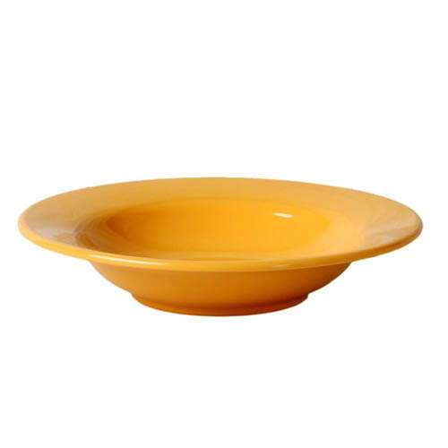 Thunder Group CR5077YW 8 Oz 7.75 Inch Western Yellow Melamine Wide Rim Salad Bowl, DZ
