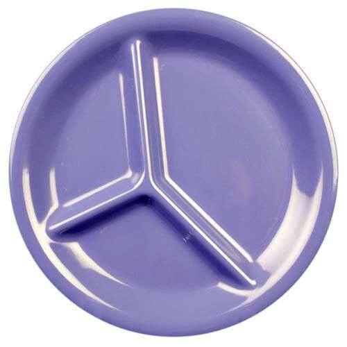 Thunder Group CR710BU 10.25 Inch Western Purple 3 Compartment Melamine Plate, DZ
