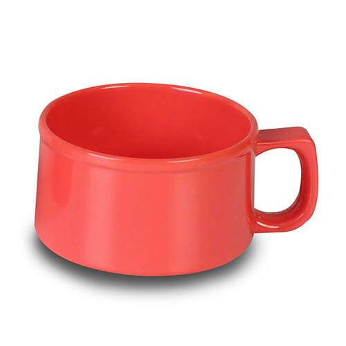 Thunder Group CR9016RD 10 Oz 4 Inch Western Orange Melamine Soup Mug, DZ