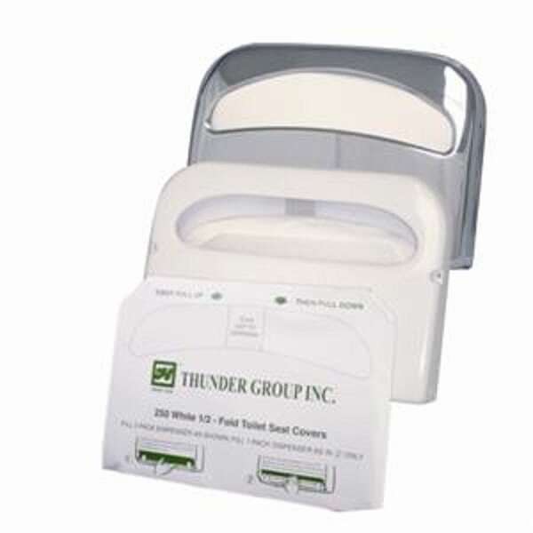 - CRTSCD3812, 16x11.5-Inch Chrome Plated Half Fold Toilet Seat Cover Dispenser