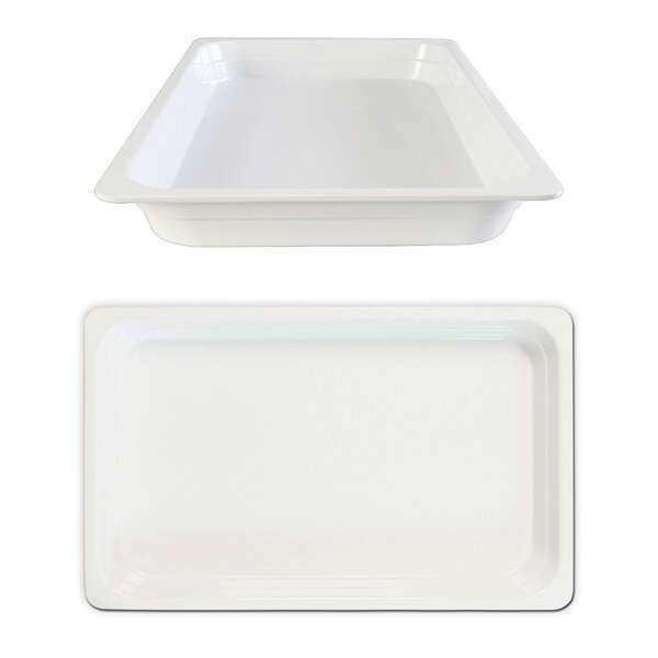 Thunder Group GN1001W, Full Size 1 1/2-Inch Deep Melamine Anti-Jam Food Pan, White