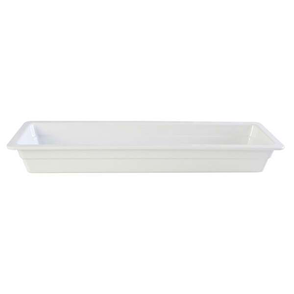 Thunder Group GN1222W, 2/4 Size 2 1/2-Inch Deep Melamine Anti-Jam Food Pan, White