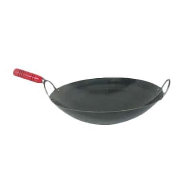 - IRWC006, 14x3.785-inch Steel Wok, with 4.875-inch Wooden Handle, EA