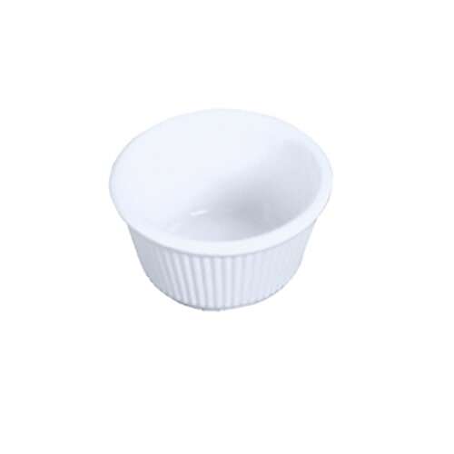 Thunder Group ML507W1 1.5 Oz 2.5 Inch Fluted Melamine Round White Ramekin, DZ