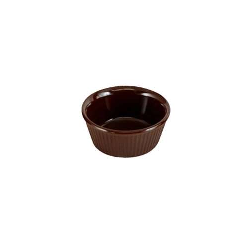 Thunder Group ML509C1 2 Oz 2.8 Inch Fluted Melamine Round Chocolate Ramekin, DZ