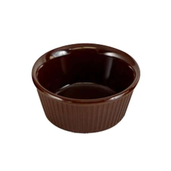 Thunder Group ML531C1 3 Oz 3.12 Inch Fluted Melamine Round Chocolate Ramekin, DZ