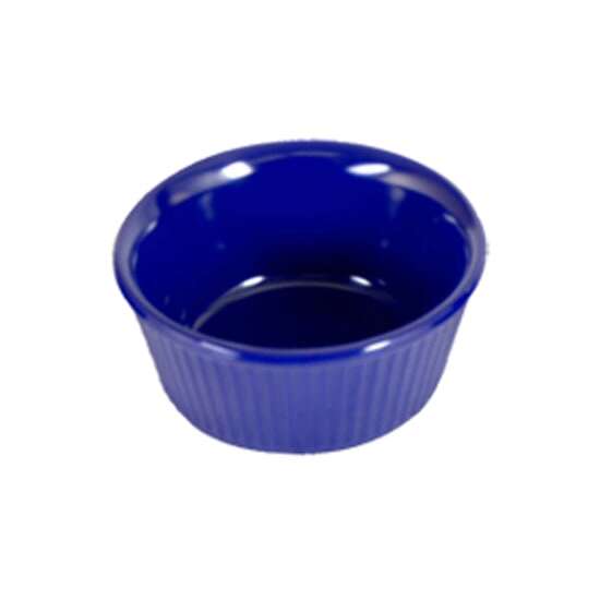 Thunder Group ML531CB1 3 Oz 3.12 Inch Fluted Melamine Round Cobalt Blue Ramekin, DZ