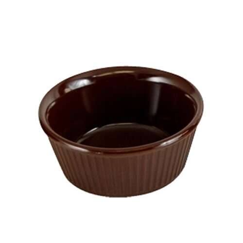 Thunder Group ML532C1 4 Oz 3.38 Inch Fluted Melamine Round Chocolate Ramekin, DZ