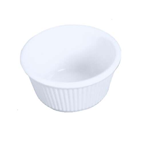 Thunder Group ML532W1 4 Oz 3.38 Inch Fluted Melamine Round White Ramekin, DZ