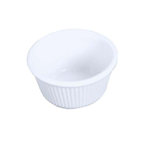 Thunder Group ML533W1 3.5 Oz 3.38 Inch Fluted Melamine Round White Ramekin, DZ