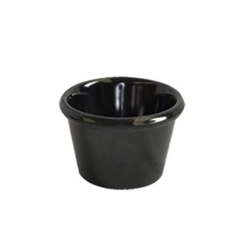 Thunder Group ML534BL1 1.5 Oz 2.5 Inch Smooth Melamine Round Black Ramekin, DZ