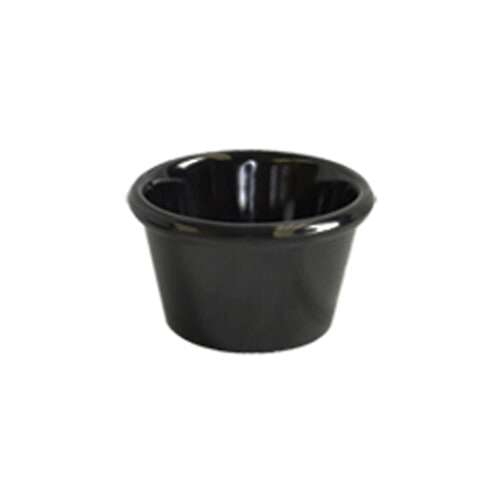 Thunder Group ML535BL1 1.75 Oz 2.5 Inch Smooth Melamine Round Black Ramekin, DZ