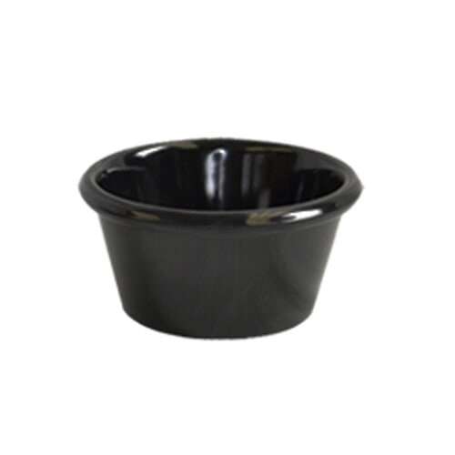 Thunder Group ML538BL1 4 Oz 3.38 Inch Smooth Melamine Round Black Ramekin, DZ