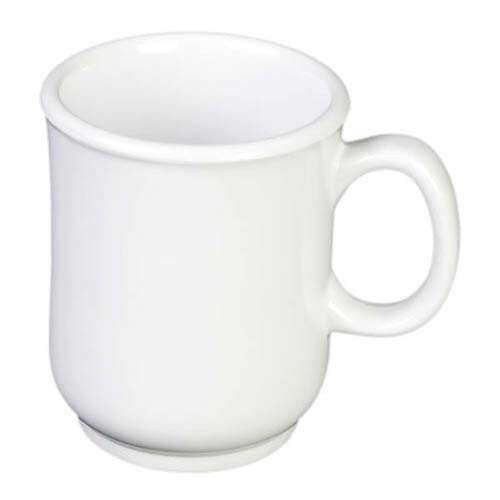 Thunder Group ML901W 8 Oz 3 Inch Western Color White Melamine Round Bulbous Mug, DZ