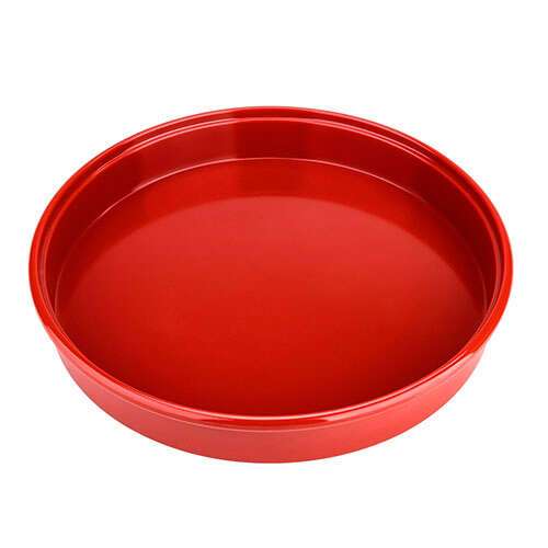Thunder Group NS608R 8.25 Inch Western Nustone Red Melamine Round Tortilla Server with Lid, DZ