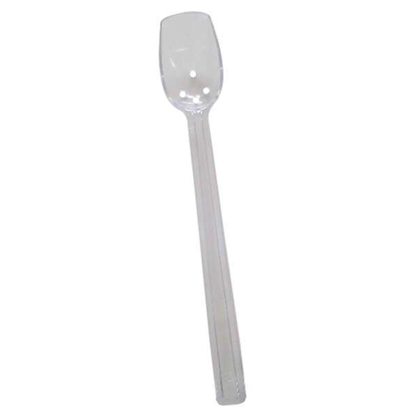 - PLВЅ110CL, 10-Inch Polycarbonate Perforated Buffet Spoon, Clear, 12/Pack