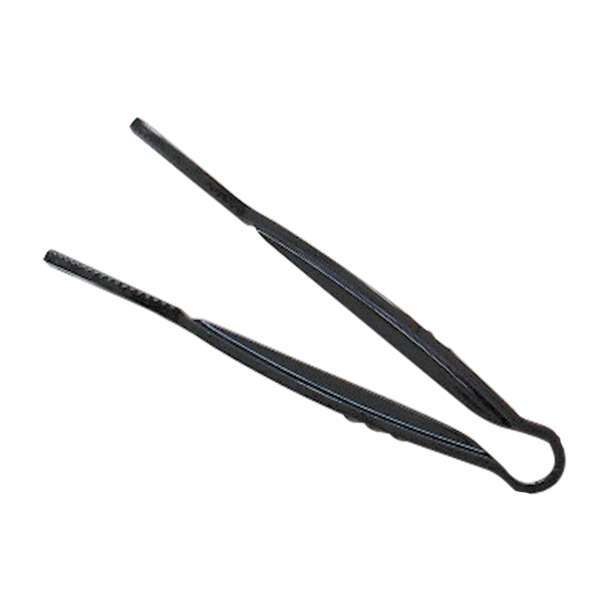 - PLFTG006BK, 6-Inch 1-Piece Polycarbonate Pom Tong, Flat Grip, Black