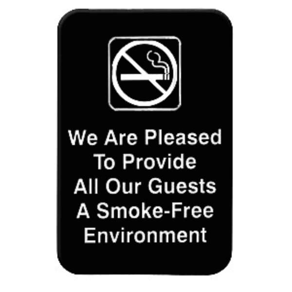- PLIS6901BK, 6x9-inch 'Non-Smoking Environment' Information Sign