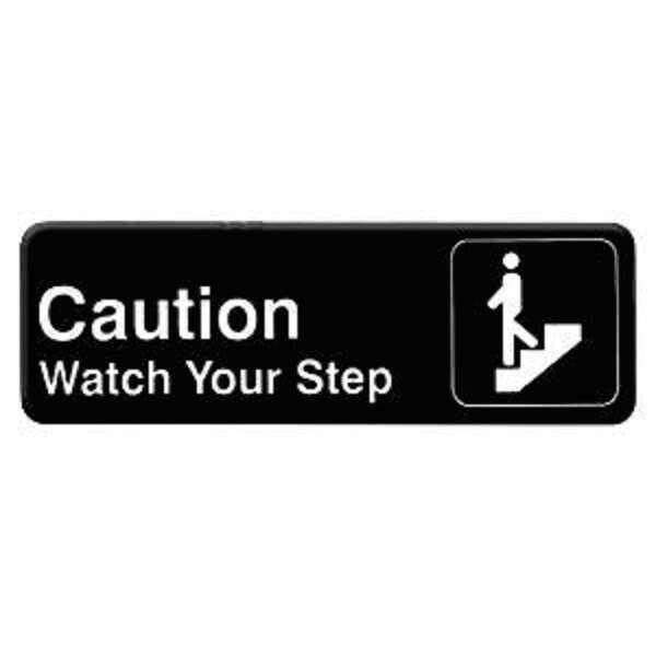 Thunder Group PLIS9329BK, 9x3-inch 'Caution Watch Your Step' Information Sign
